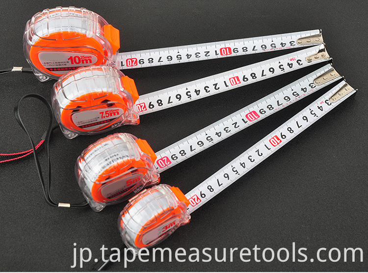 高品質の落下耐性工業用透明巻尺ステンレス鋼測定テープ